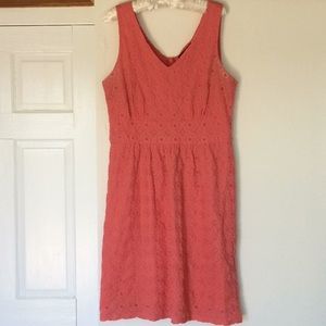 Coral Lacey dress